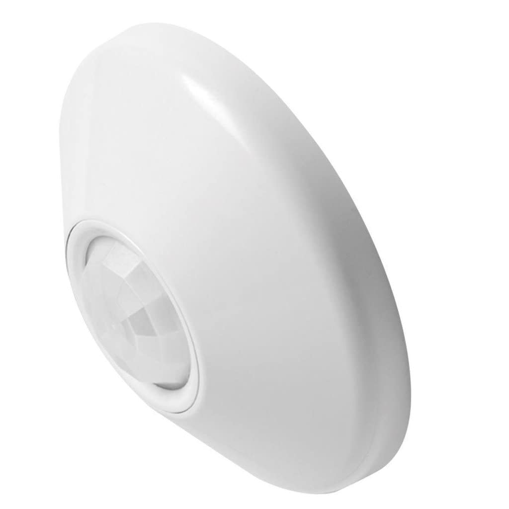 Acuity Controls NCM PDT 9 RJB nLight Low Voltage Ceiling Mount Sensor, Passive Dual Technology, Small Motion/Standard Range 360° Lens, Rear RJ-45 Ports, White