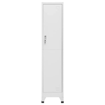 Metal Locker,Large Steel Locker Cabinet 38x45x180 cm, Lockable Door, Spacious Storage with Shelf & Hanging Bar, Ideal for Sports & Company Changing Rooms, Name Card Holder Included
