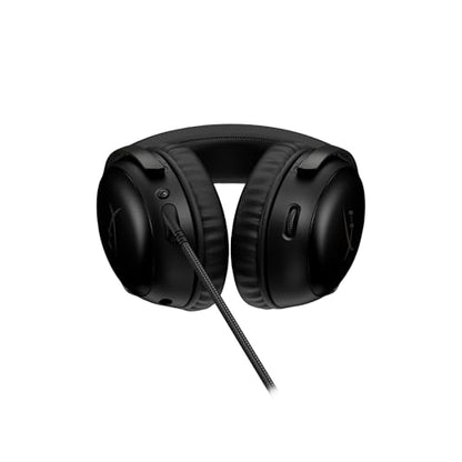 HyperX Cloud III – Wired Gaming Headset, PC, PS5, Xbox Series X|S, Angled 53mm Drivers, DTS Spatial Audio, Memory Foam, Durable Frame, Ultra-Clear 10mm Mic, USB-C, USB-A, 3.5mm – Black