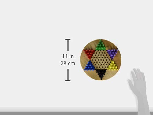 S&ampS Worldwide All Wood Chinese Checkers Set. 11 Wood Playing Board with 60 Wooden Play Pegs that Won't Roll Away. For 2 to 6 Players Ages 7 and Up.