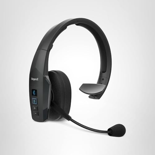 BlueParrott B450-XT Mono Bluetooth Wireless Headphones 96% Noise Canceling Over Head Trucker Headset with Mic, All Day Comfort Padded Headband, 300 ft. Wireless Range, 24 hrs. Talk Time, Black
