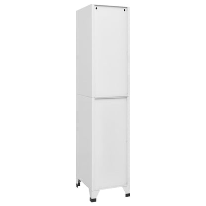 ZXQVLMRS Industrial Single Tier Metal Locker Cabinet with Lock and Keys, Tall Storage Organizer for Office, Gym, Home, 18 x 15 x 71 Inch, Matte Grey