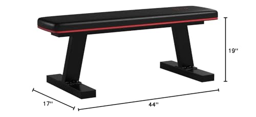 Marcy Flat Utility Weight Bench for Home Gym Weight Training and Ab Exercises
