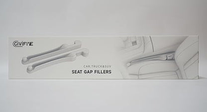 Givifive Car Seat Gap Filler Set of 2, Soft Foam Multifunctional Seat Side Gap Filler with Organizer & Hook Function, 3in1 Gap Stopper Universal Fit Car SUV Truck Fill The Gap Between Seat & Console