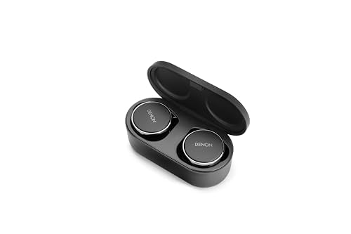 Denon PerL Pro True Wireless Earbuds - Adaptive Active Headphones Wireless Noise Canceling, Masimo Adaptive Acoustic Technology, Spatial Audio, 32Hr Battery Life, Wirefree Charging, Black