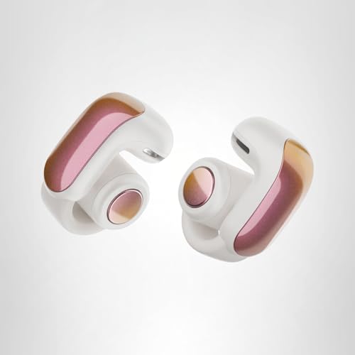 Bose Ultra Open Earbuds - Bluetooth Open Ear Earbuds with OpenAudio for Awareness, Clip-On Design for Comfort, Water Resistant, Up to 48 Hrs of Playtime, Sunset Iridescent - Limited Edition Color