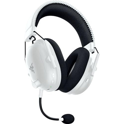 Razer BlackShark V2 Pro Wireless PlayStation Gaming Headset: 50mm Drivers - Super Wideband Mic - Noise Isolating Earcups - For PS5, Nintendo Switch 2, PC, Mac - Bluetooth, USB-C - 70hr Battery - White