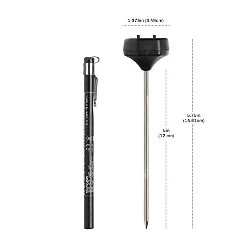 CDN Digital Thermometer | ProAccurate® | 5" Stem with Protective Sheath | NSF Certified | For Meat, Poultry, Candy | Easy One-Button Operation | DT392
