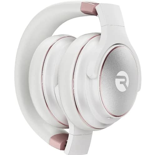 Raycon Everyday Bluetooth Headphones - Over The Ear, Active Noise Cancelling Wireless Headphones + Awareness Mode, Bluetooth Headset with Mic, 40 Hours of Battery Life (Rose Gold)