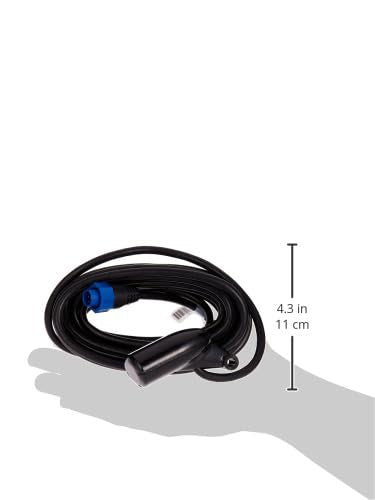 Lowrance 000-0106-72 HST-WSBL Transom-Mount Skimmer Transducer – 83/200 kHz with Built-in Temperature Sensor, 7-Pin Connector, Black