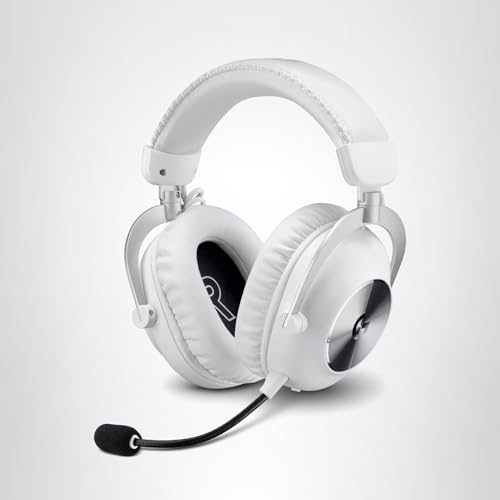 Logitech G PRO X 2 Lightspeed Wireless Gaming Headset: Wireless Gaming Headphones with Mic, 50mm Graphene Drivers, 2.02.0—7.1 Surround, Bluetooth/USB/3.5mm Aux, for PS4/PS5/PC/Nintendo Switch - White