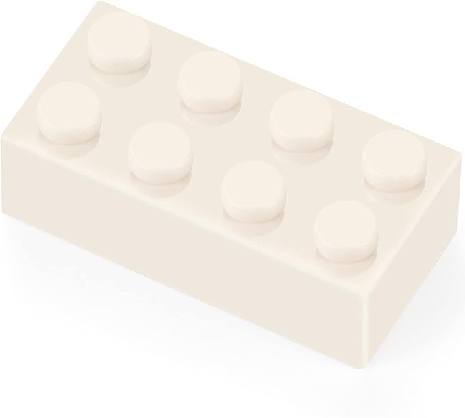 Feleph 320 Pieces 2x4 White Bricks Parts Classic Building Blocks Creative Play Set Toy Accessories Combine with 3001 Major Brick Brands (White)