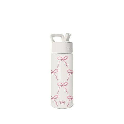 Simple Modern Kids Summit Water Bottle with Straw Lid | 18oz Stainless Steel Cup Insulated Tumbler for Toddlers, Girls, School | Bows