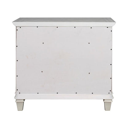 BOWERY HILL Wood Lateral File with Locking Legal/Letter File Drawer in White, Solid Wood, Sturdy Construction, Office Storage, Secure Document Organization, Durable Home or Work Use