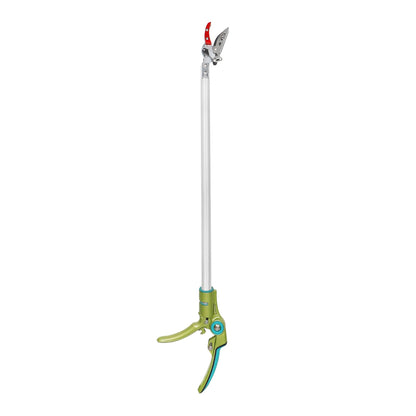 GARTOL 32 Inch Cut and Hold Pole Pruner - Lightweight Long Reach Tree Trimmer with Snip and Grip Technology, 1/2 Inch Cutting Capacity, One-Hand Use Fruit Picker for Roses, Persimmons & Tall Branches