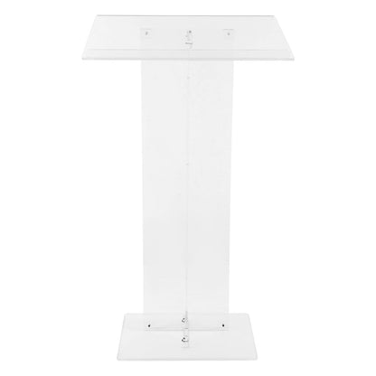 43.31 Inch Acrylic Clear Stand Up Church Pulpit Transparent Churches Lecterns Portable Hostess Stand for Classroom/Wedding/Conference/Lecture/Concert