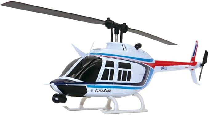 Helidirect FliteZone Jet Ranger Bell 206 100-size 3D Electric Coreless RC Helicopter 6CH RTF with 6-Axis Gyro for Stable Flight &amp 2.4GHz Radio TX - Micro Scale RC for Adult/Beginner/Advanced