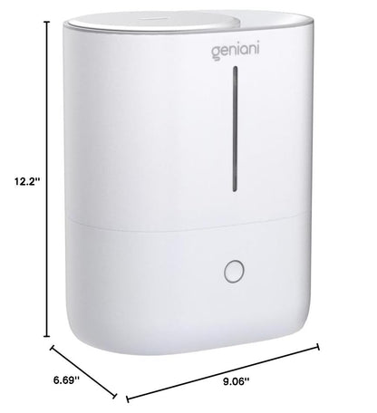 GENIANI Ultrasonic Cool Mist Humidifier for Bedroom, Large Rooms, Home, 4L - Easy Fill & Clean Humidifier for Plants w/Auto Shut-off, 40H Runtime - Quiet, Top Fill Air Humidifier
