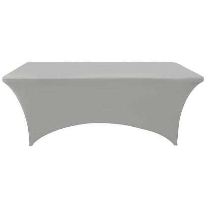ZarzaaSik 115 2-Pack 8ft Spandex Table Covers for Rectangle Folding Tables - Washable Elastic Tablecloth - Ultimate Fitted Table Protector for Parties, Banquet, and Wedding