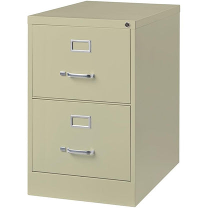 Pemberly Row 26.5" D Metal Vertical Filing Cabinet, Legal Width, 2 Drawer, Putty Finish, Durable Commercial Grade Steel, Lockable Office Storage for Files, Fully Assembled