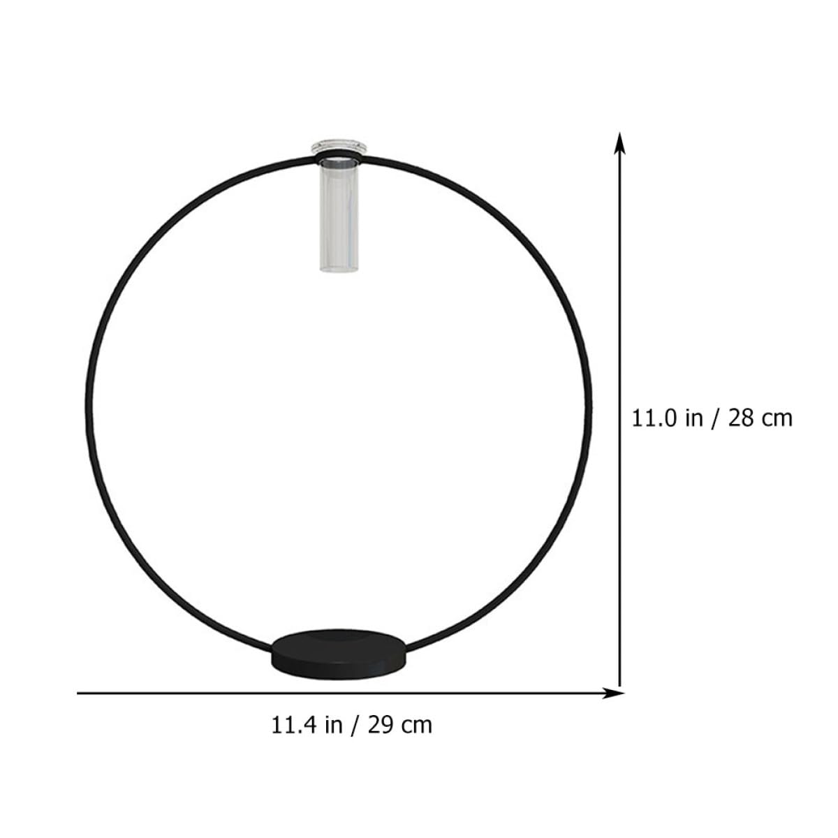 CONGARTENO Metal Candleholder Round Black Base 9x28x29cm, Decorative Metal Candlestick for Home Décor and Flower Arrangements, Household Candle Stand Centerpiece