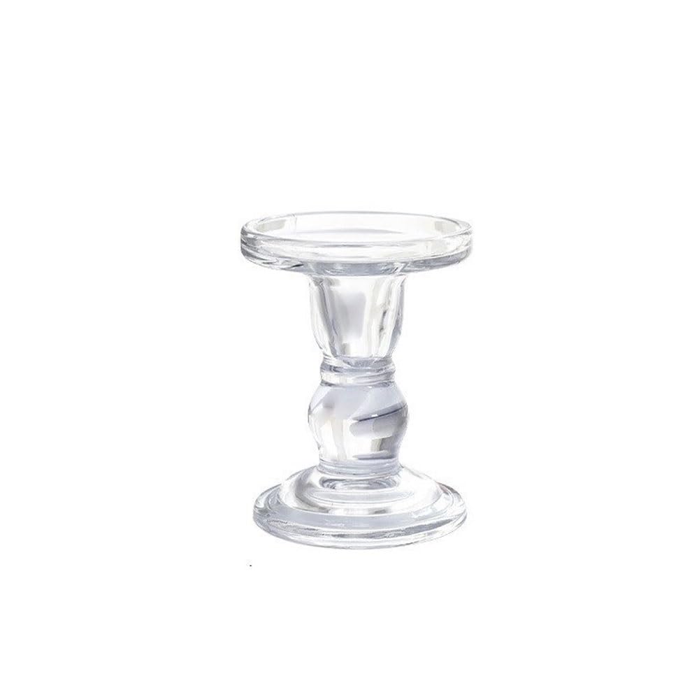 Candlestick Holders Glass Candle Holder, Candlelight Dinner Decoration, Aromatherapy Candle Holder Candle Holders(Medium)