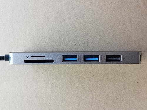 USB C Hub HDMI Adapter for MacBook Pro/Air, 7 in 1 USBC Dongle with HDMI, SD/TF Card Reader, USB C Data Port,100W PD, and 2 USB 3.0 Compatible for MacBook Pro/Air, Dell XPS, Lenovo Thinkpad.