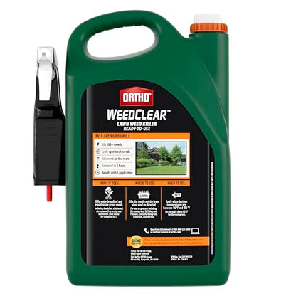 Ortho WeedClear Lawn Weed Killer Ready-To-Use with Trigger Sprayer, Kills Dandelion, Crabgrass, and Clover, 1 gal.