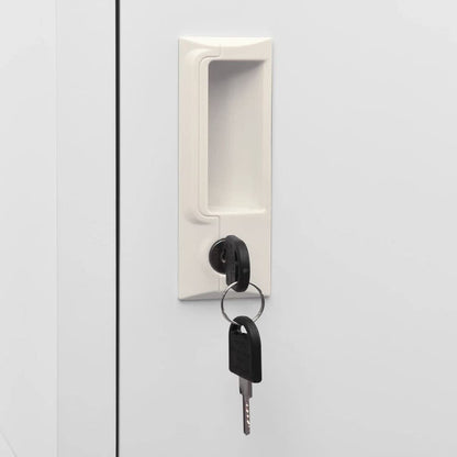 Metal Locker,Large Steel Locker Cabinet 38x45x180 cm, Lockable Door, Spacious Storage with Shelf & Hanging Bar, Ideal for Sports Locker Rooms & Company Changing Areas