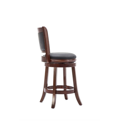 Boraam Augusta Counter Height Swivel Stool, 24-Inch, 1-Pack, Cherry