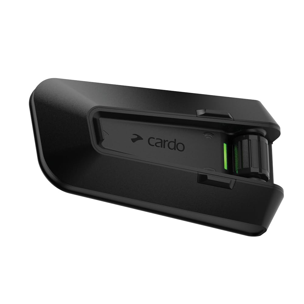 Cardo PACKTALK PRO Motorcycle Helmet Communication System Intercom, Crash Detection, Auto On/Off, Air Mount, 45mm Speakers, Single Pack