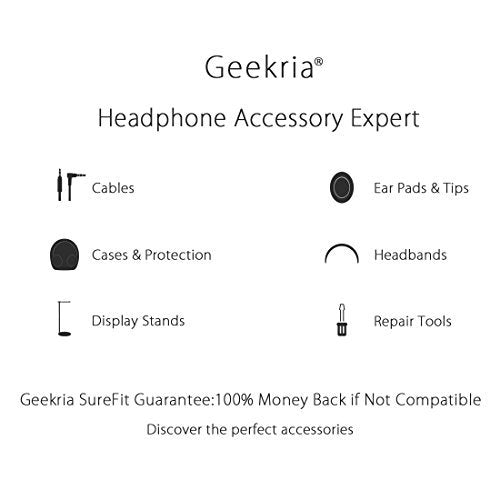 Geekria Shield Case for Large-Sized Over-Ear Headphones, Replacement Protective Hard Shell Travel Carrying Bag with Cable Storage, Compatible with Sennheiser HD 599, HD 660S 2, AKG K167 (Black)