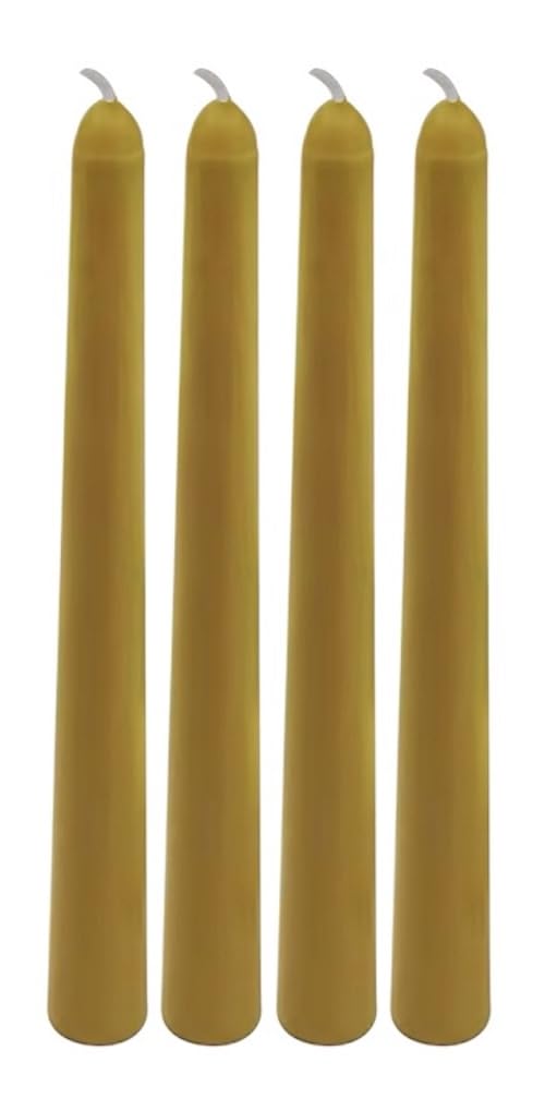 Set of Four 10"... 100% Beeswax Taper Candles