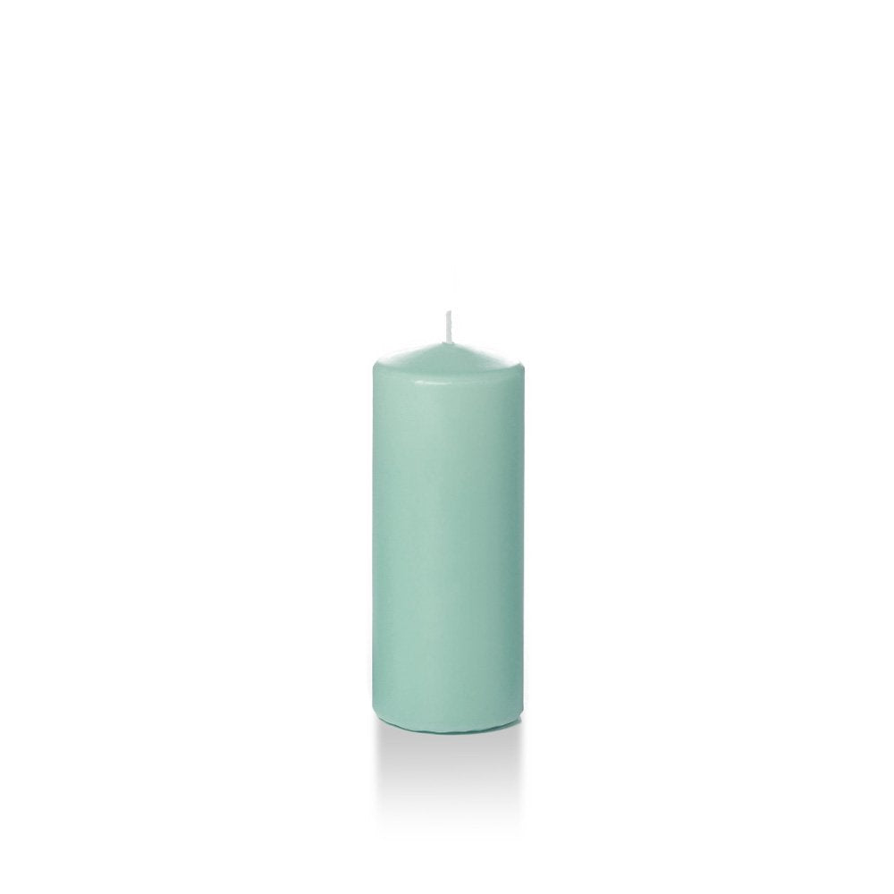yummi 2.25" x 5" Blue Jade Slim Round Pillar Candles - 4 per Pack