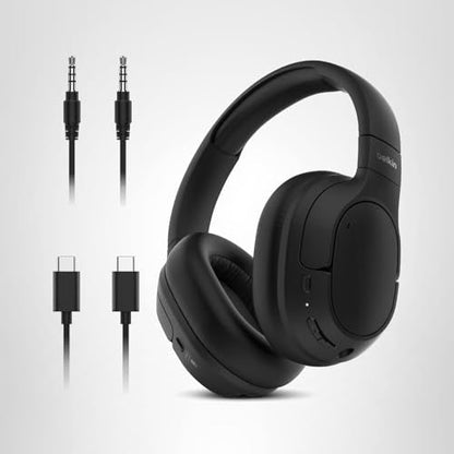 Belkin SoundForm Isolate Bluetooth Over-Ear Headphones - Hybrid Active Noise Cancelling Headphones - Wireless w/ 60H Playtime, Fast Charging & CloudCushion Ear Cups for Travel, Home, or Office - Black