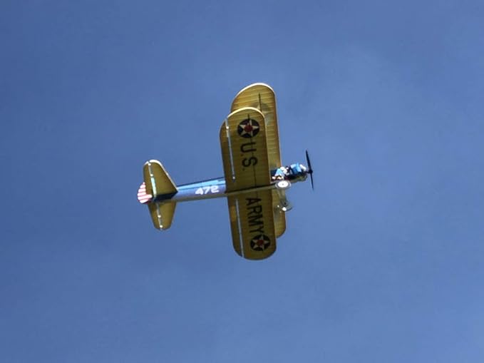 4CH Micro 450mm RC Foamy Indoor Outdoor Biplane Stearman PT-17 Kaydet (E2505-154E)