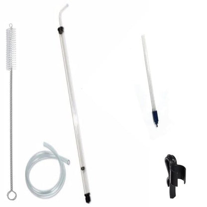 Fermtech Regular Deluxe Siphon Homebrew Kit, Regular Auto-Siphon Brewing Equipment, 24" Pro Wine Bottling Wand Filler, Clamp and Tubing and 30" Brush. Wine, Beer, and Kombucha Making Supplies