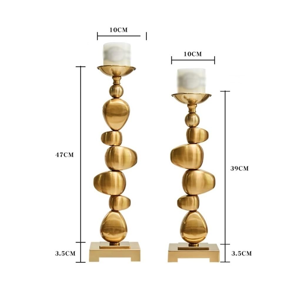 Candlestick Holders Retro Aromatherapy Candle Holder Modern Light Luxury Decorative Ornaments Alloy Candlestick Candle Holders(Small)