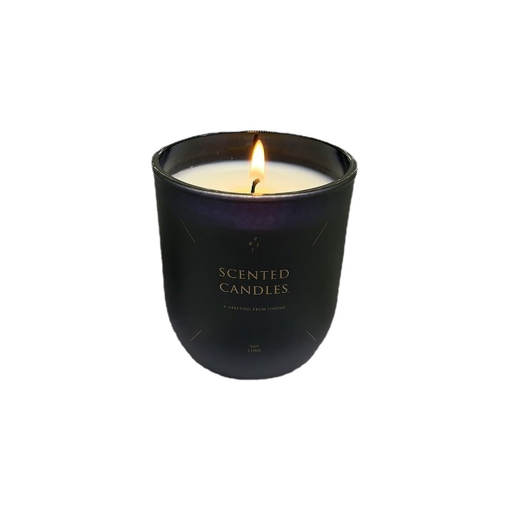 NEKCOCO Candlestick Holder Glass Cup Aromatherapy Candle U-Shaped Frosted Glass Cup Bedroom Essential Oil Aromatherapy Candle Candle Holders