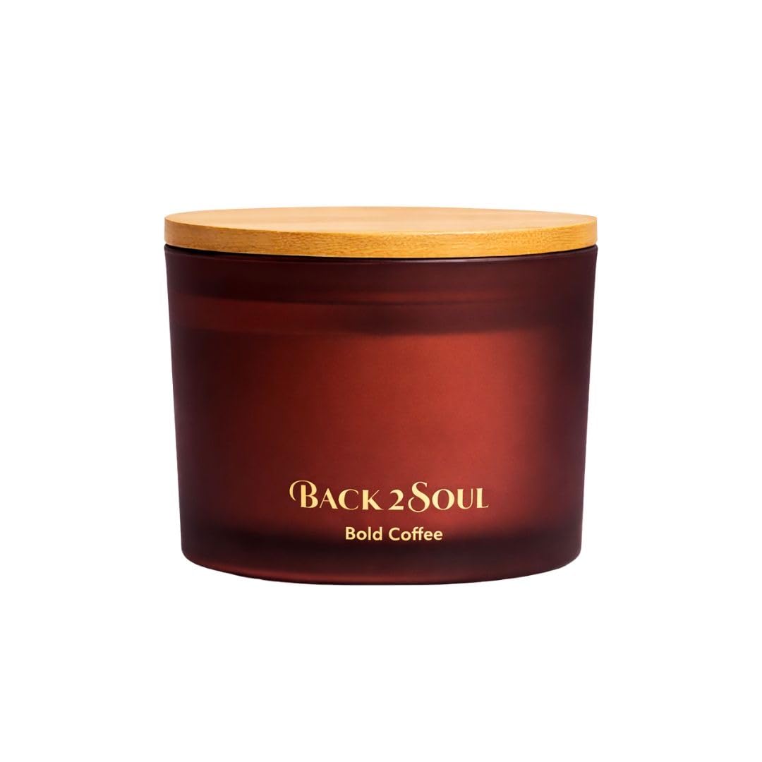 Scented Soy Candles 13.4 oz, Non Toxic Candle, Clean Burning Aromatherapy Candle for Relaxation, 50 Hours Burn Time, Mothers Day Gift for Mom, Bold Coffee