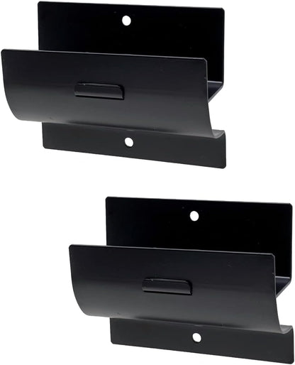 Tetra-Teknica GMH-01-2P Steel Wall Mount Ladder & Wheelbarrow Hanger - Matte Black, 2-Pack
