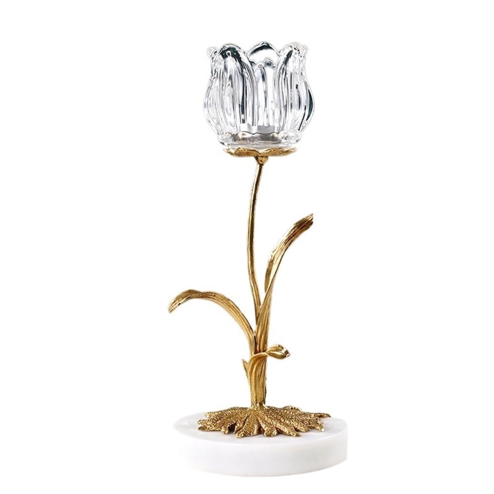 Candlestick Holders Light Candle Holder Ornaments with Base Home Dining Table Decoration Crystal Glass Candle Holders