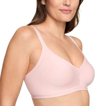 Warners Women's Blissful Benefits Underarm-smoothing With Seamless Stretch Wireless Lightly Lined Comfort Bra