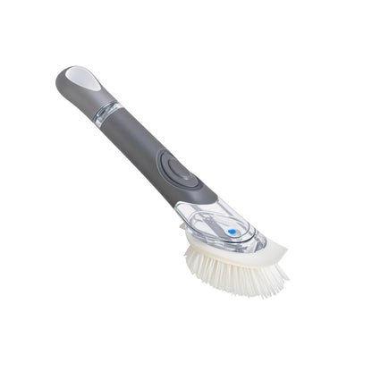 CELOX Soap Dispensing Dish Scrub Brush, Dish Wand for Kitchen, Gray