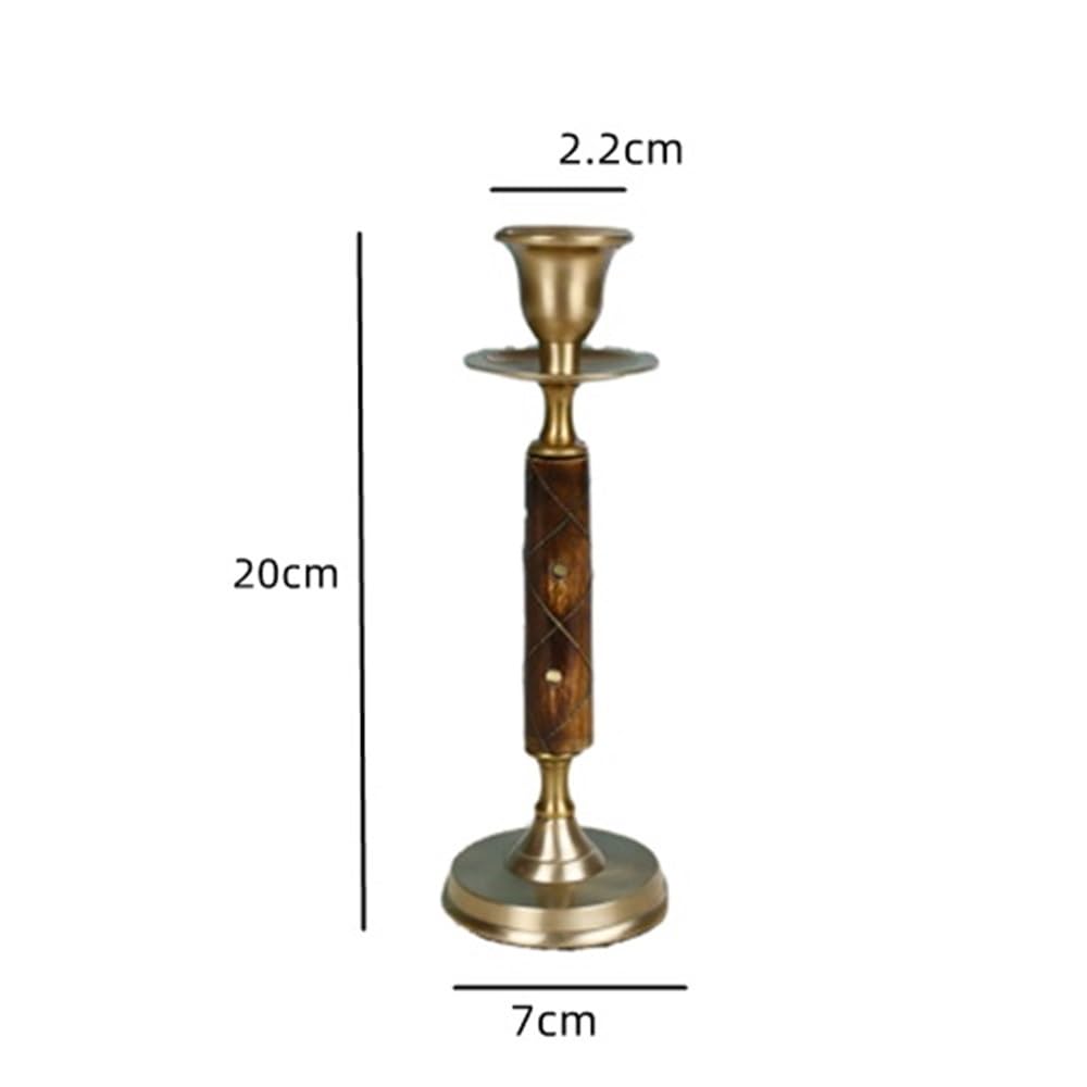 Candlestick Holders High-Grade Brass Candlestick Retro Handicraft Candlestick Home Restaurant Decoration Shooting Props Ornaments Candle Holders