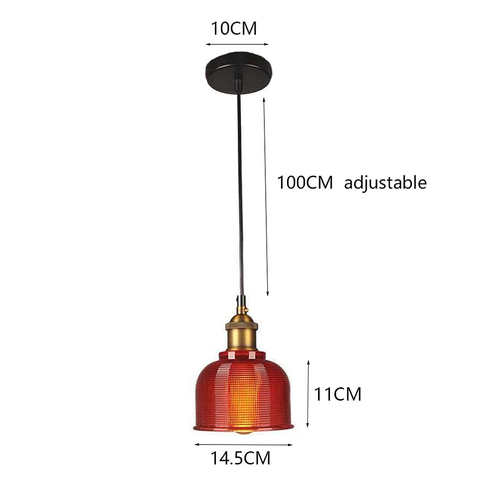vsGotber Pendant Lights Kitchen Island Stained Glass Chandelier Creative Bedroom Living Room Cafe Bar Flower Cover Retro Bedside Lamp Single Head Chandelier E27 Ceiling Colored Glass Lamps,
