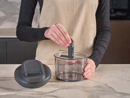 Zyliss Easy Pull Food Chopper and Manual Food Processor - Hand-Held Slicer & Dicer for Fruits & Vegetables - Easy Pull Manual Food Chopper - Cooking Gadgets & Kitchen Essentials - Easy Pull 3.0