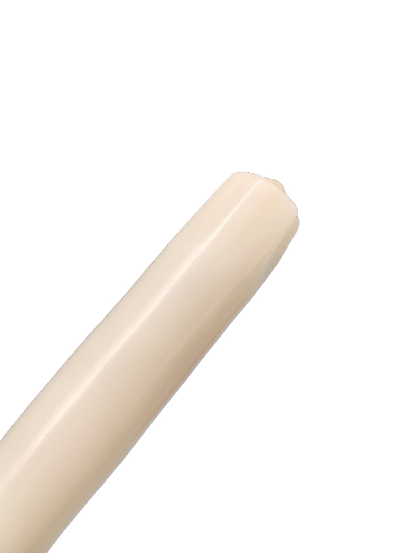 Ivory Taper Candles, 12 Inch Premium Quality Tapered Candles Hand-Dipped, Dripless, Smokeless Paraffin Wax, Cotton Wicks and Bulk Pack for Events - Set of 12 (12 Inch, Ivory)