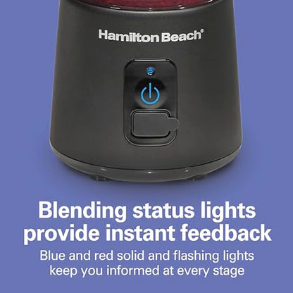 Hamilton Beach Mini Cordless Portable Personal Blender for Shakes and Smoothies, USB Rechargeable, 16 oz. Jar with Leakproof Travel Lid, 6 Stainless Steel Blades, Pink (51181)
