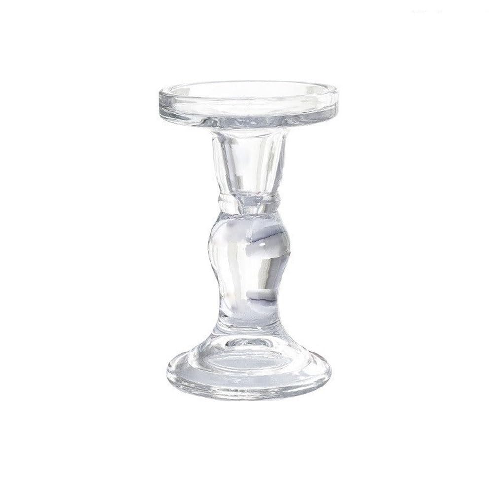 YUHUAWF Candle Holderss Glass Candle Holder, Candlelight Dinner Decoration, Aromatherapy Candle Holder Decorative Candlestick(Large)